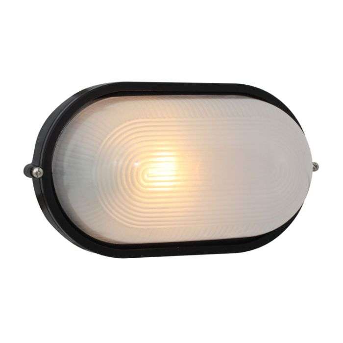 Eurolux Black Large Oval Bulkhead Fitting