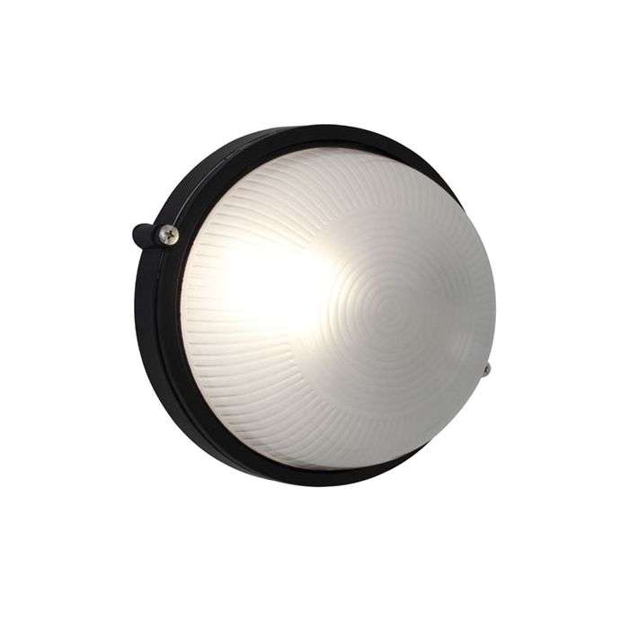 Eurolux Black Small Round Bulkhead Fitting