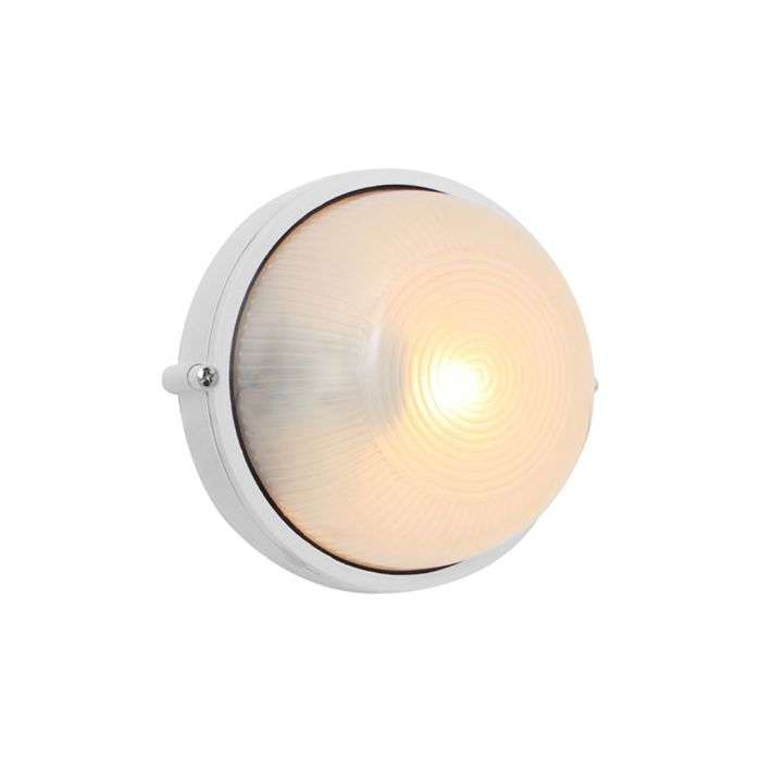 Eurolux White Small Round Bulkhead Fitting