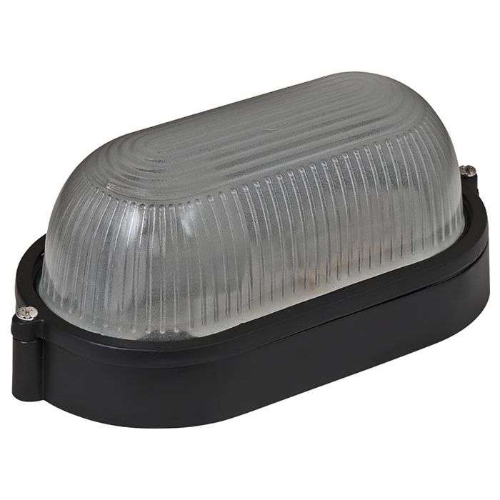 Eurolux Black Small Oval Bulkhead Fitting