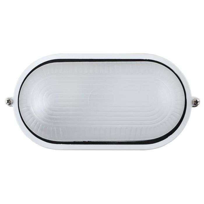 Eurolux White Small Oval Bulkhead Without Grid