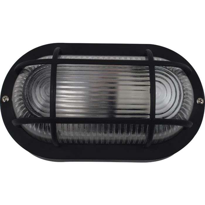 Eurolux Black Rectangular Bulkhead Fitting With Grid