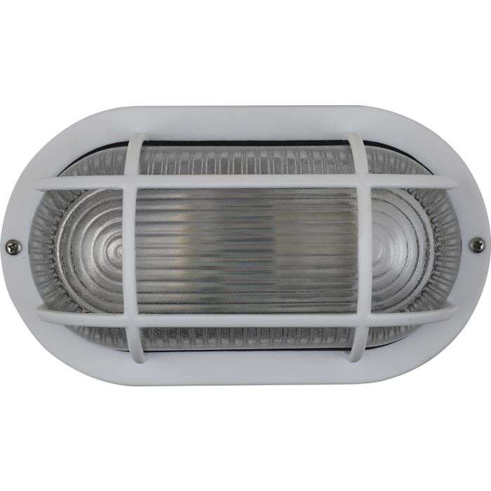 Eurolux White Rectangular Bulkhead Fitting With Grid