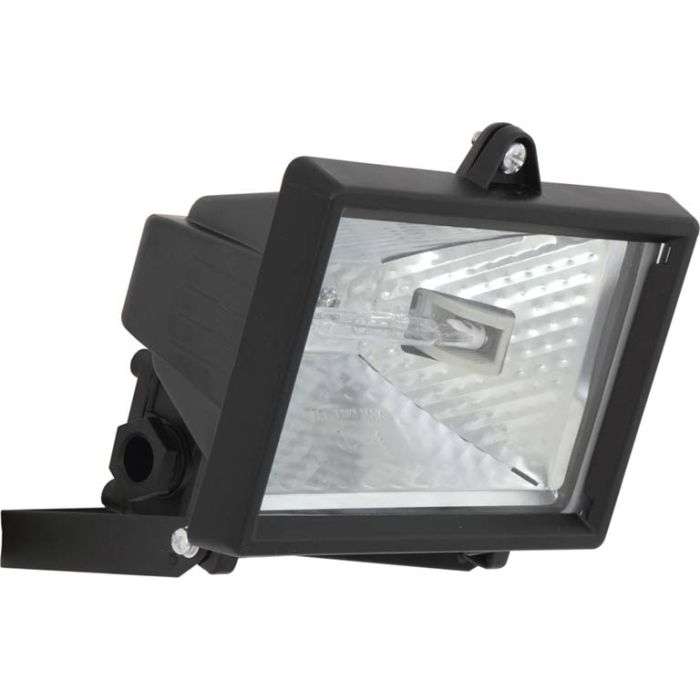 Eurolux Black Halogen Floodlight 150W