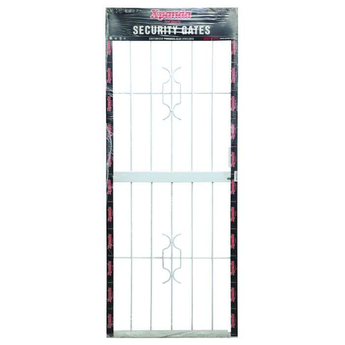 Xpanda White Homestyle Security Gate With 7-Lever Lock 770 x 1950mm