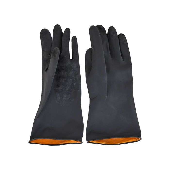 Black Rubber Builders Gloves Size 9
