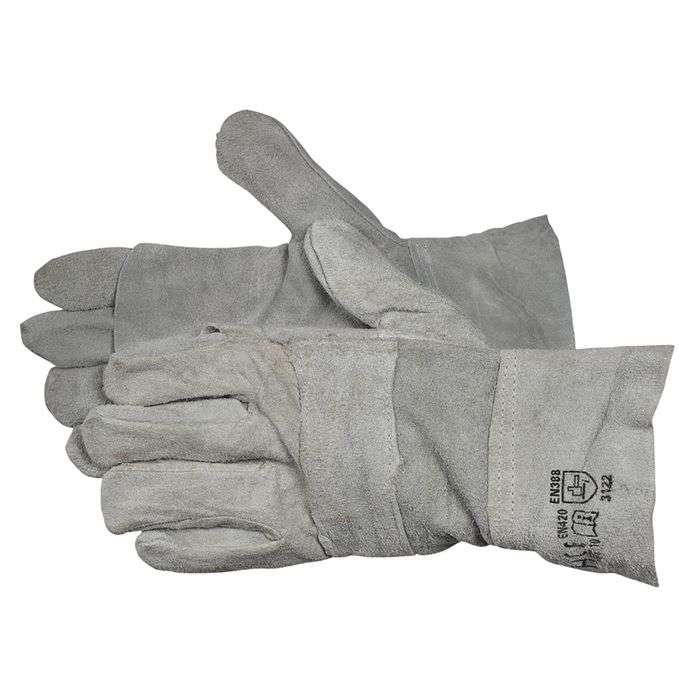 Leather Double Patch Gloves Size 9