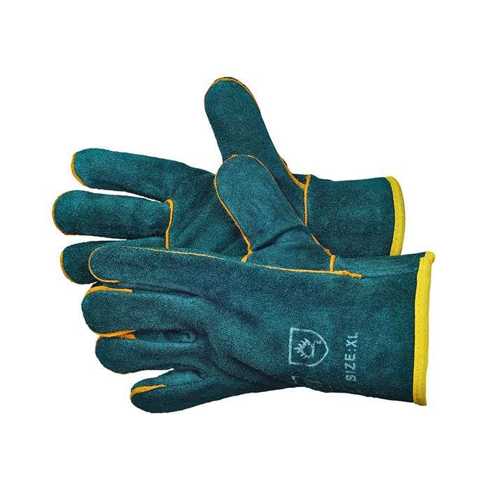 50mm Green Lined Leather Gloves Size 11