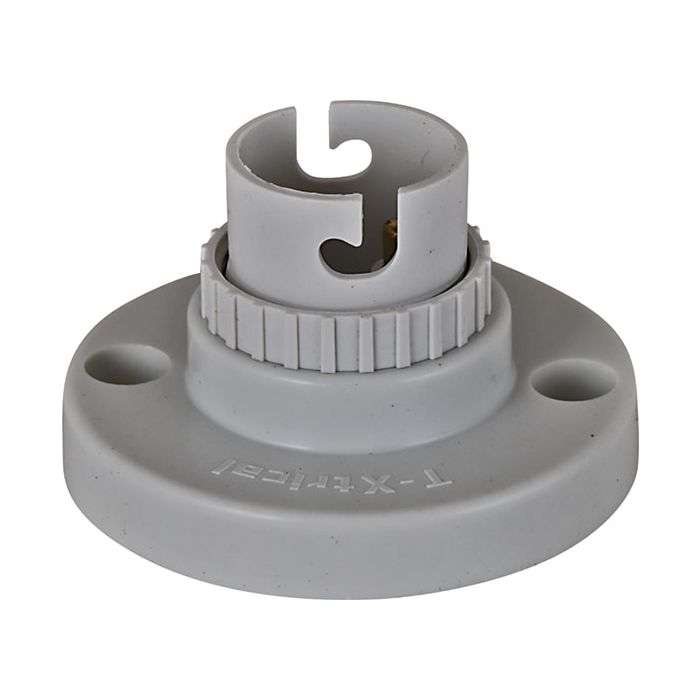 White PVC Batten Lamp Holder