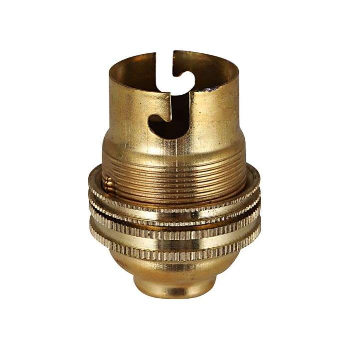 Brass Lamp Holder With Shade Ring 12mm