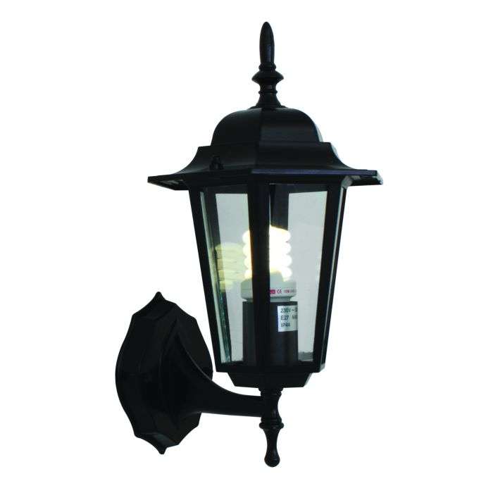 Eurolux Black 6 Panel Up Facing Lantern