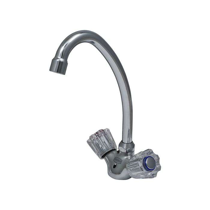 Icon Red Chrome Plated Aries Deck Type Sink Mixer