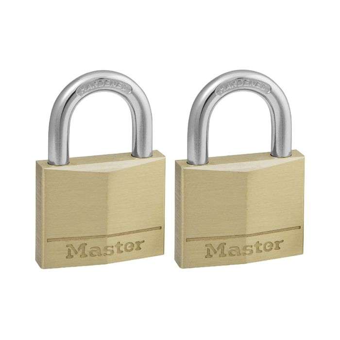 Master Lock Brass Padlocks 40mm- 2 Pack
