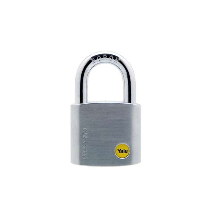 Yale Satin Chrome Brass Padlocks 50mm- Single