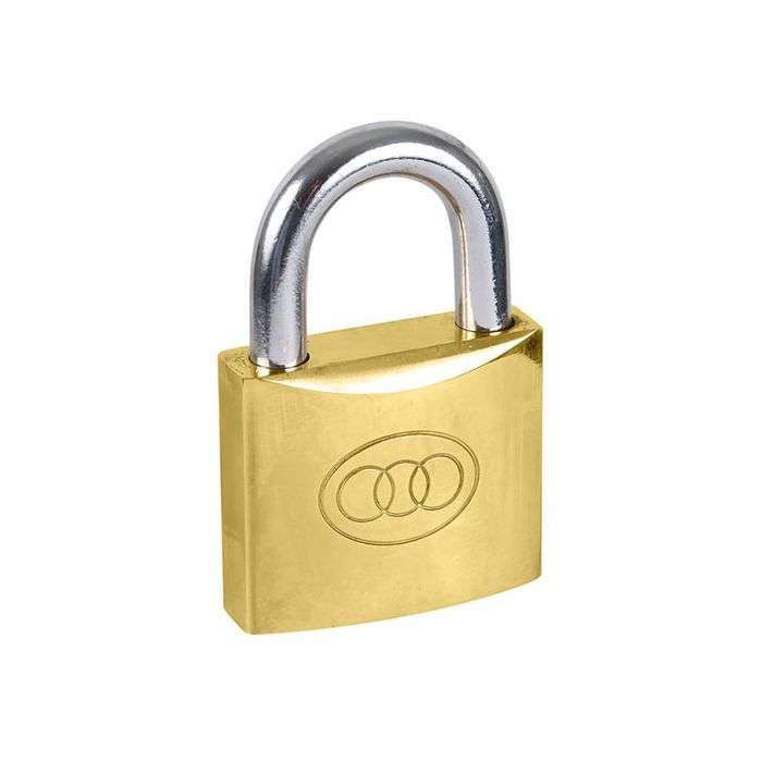 Tri-Circle Brass Padlock 63mm