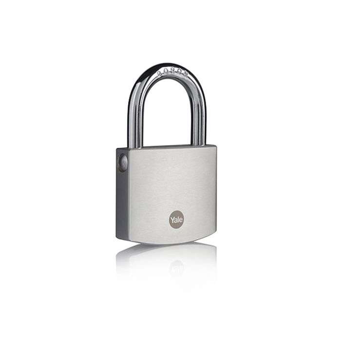 Yale Satin Chrome Brass Padlock 60mm