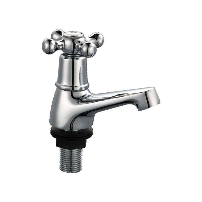 Icon Red Chrome Plated Victory Pillar Tap 15mm V7
