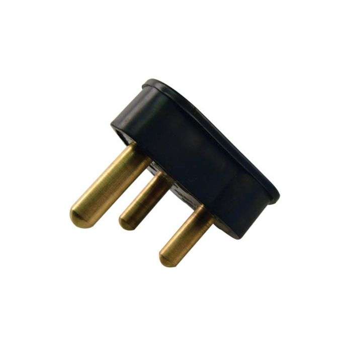 Eurolux Black Rubber 16A Plugtop