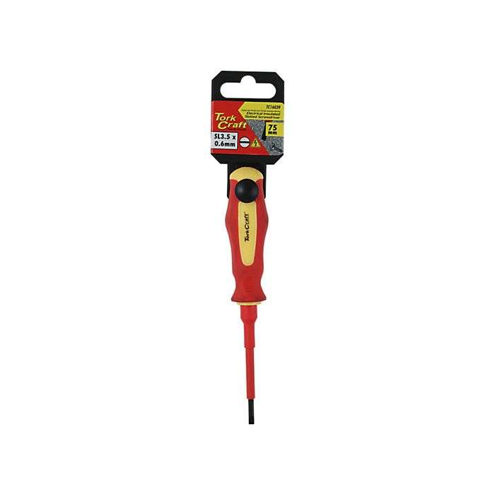 Tork Craft Insulated Slotted Screwdriver 3.5 x 80mm