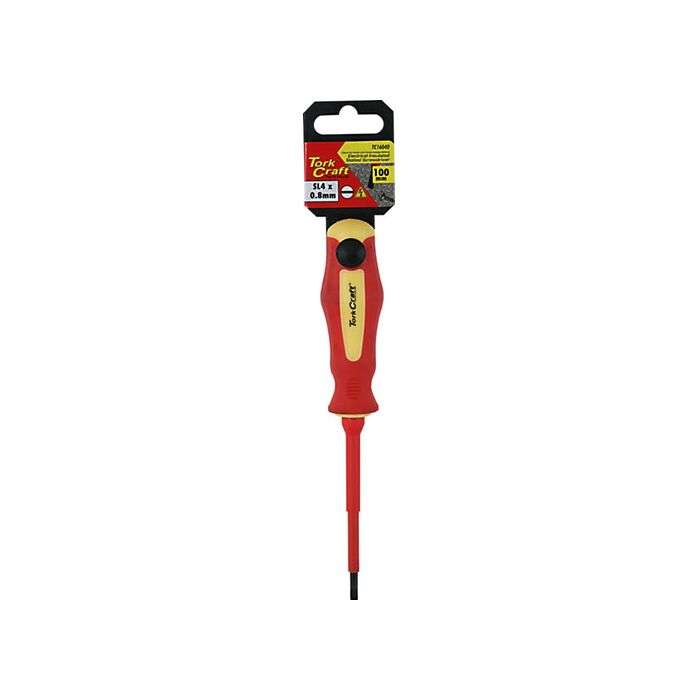 Tork Craft Insulated Slotted Screwdriver 4 x 100mm