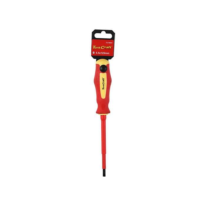 Tork Craft Insulated Slotted Screwdriver 5.5 x 125mm