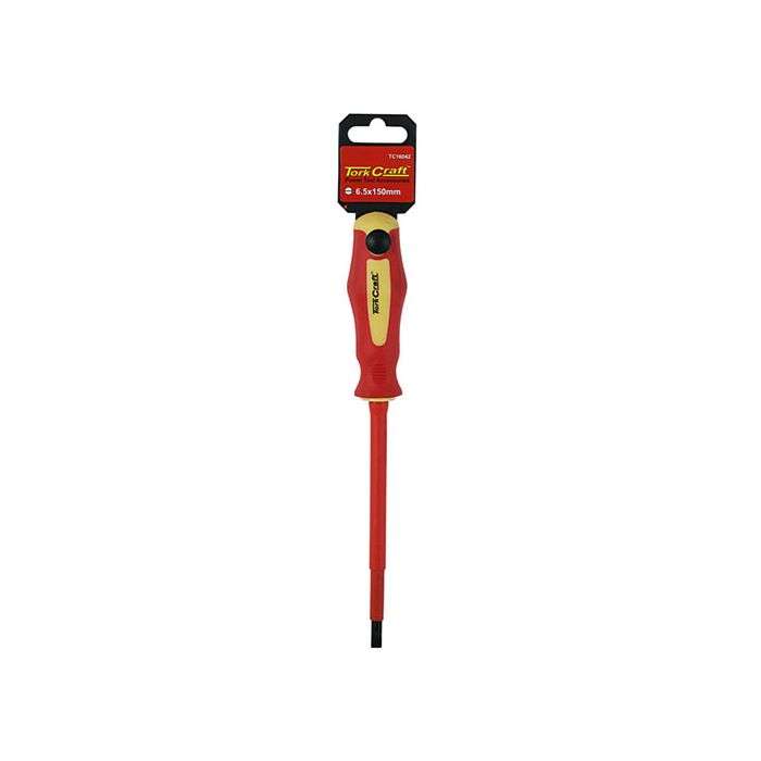 Tork Craft Insulated Slotted Screwdriver 6.5 x 150mm