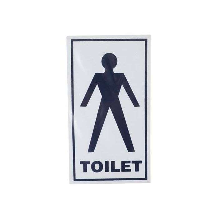 Plastic Blue On White Gents Sign 100 x 180mm