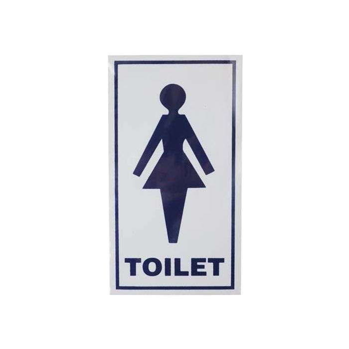 Plastic Blue On White Ladies Sign 100 x 180mm