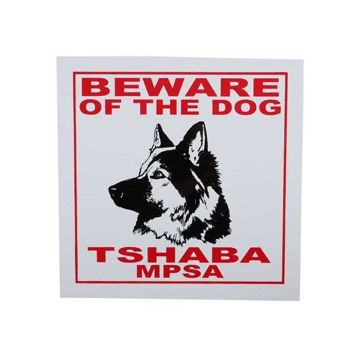 Plastic Alsatian Beware Of Dog Sign 290 x 290mm