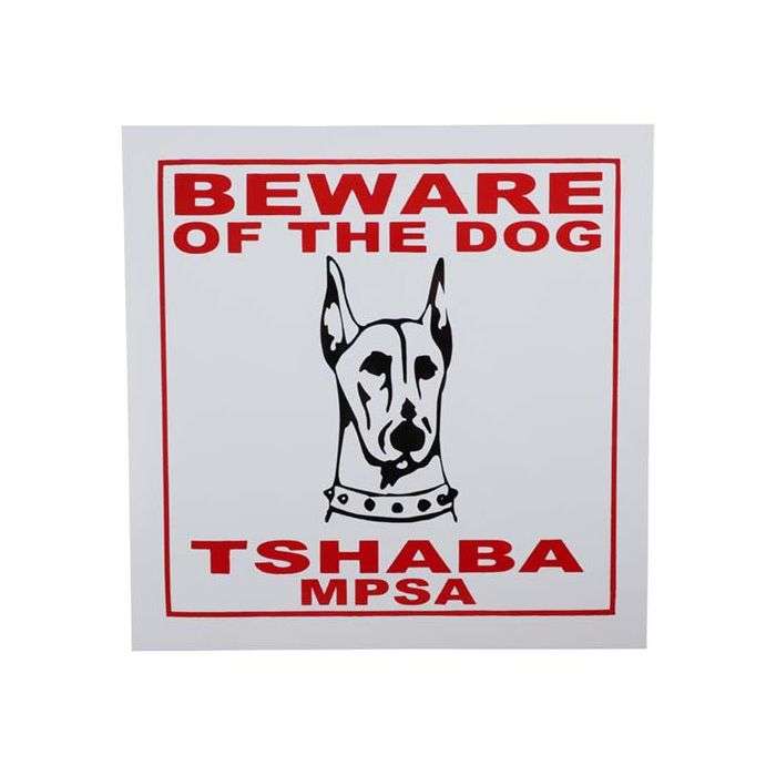 Plastic Doberman Beware Of Dog Sign 290 x 290mm