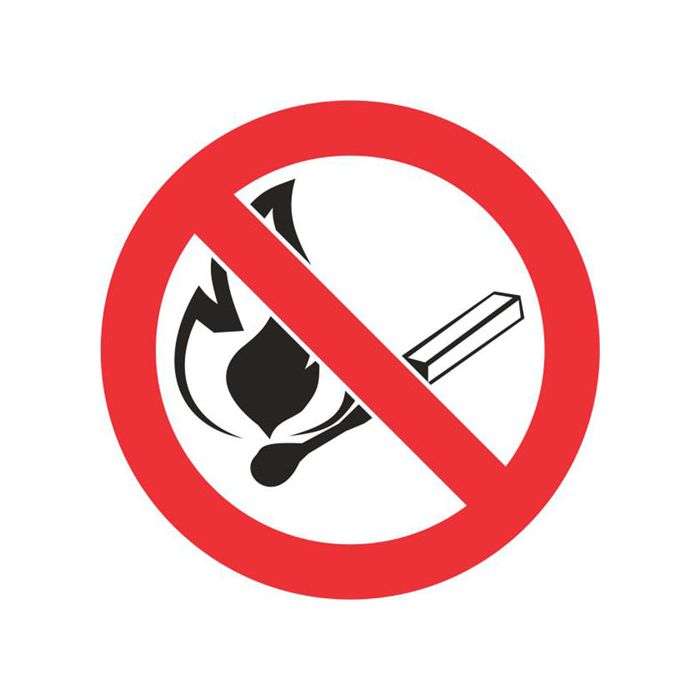 Fire & Open Flame Prohibit Sign 290 x 290mm