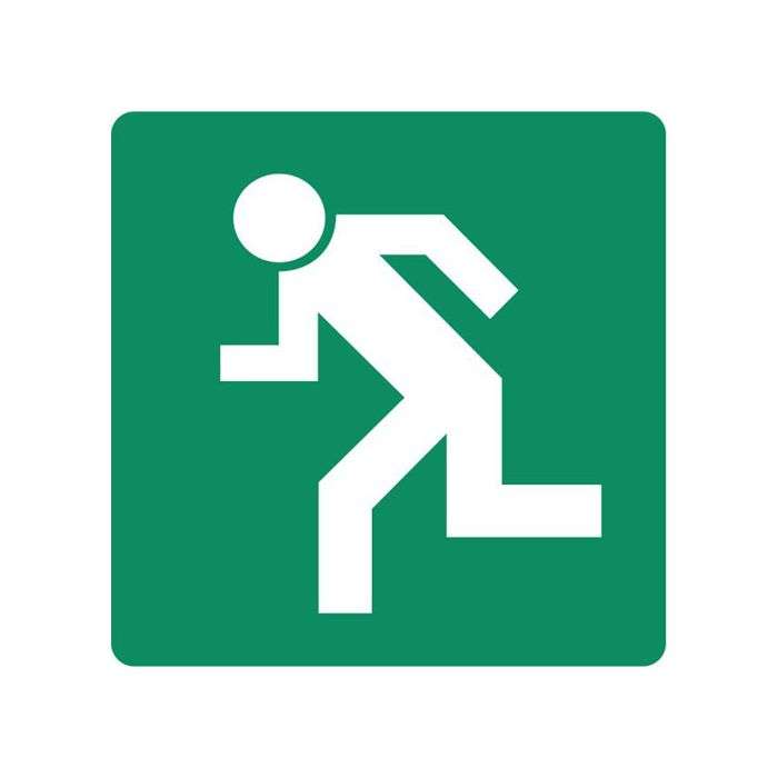 Left Running Man Sign 290 x 290mm