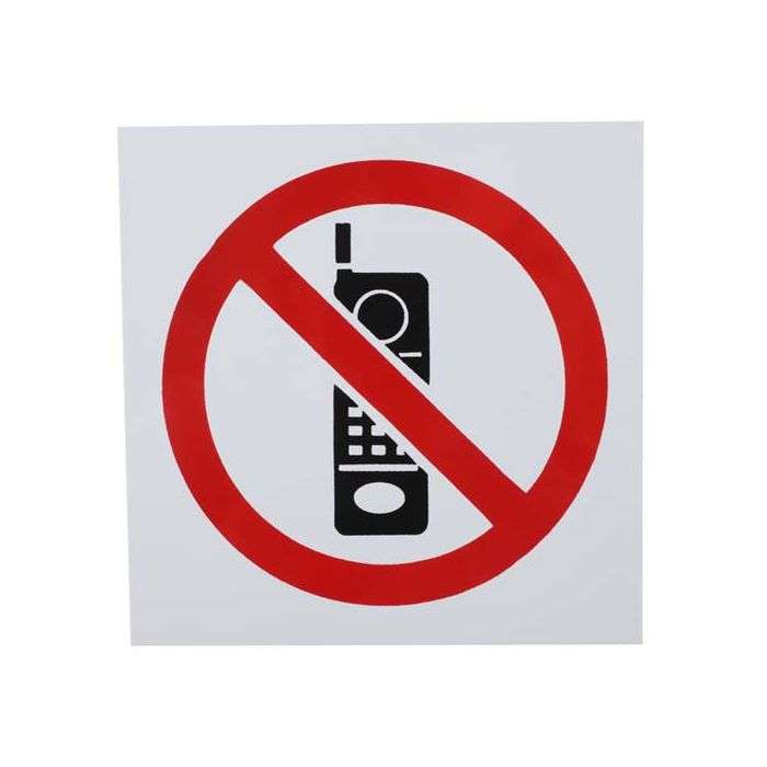 Plastic No Cellphone Sign 150 x 150mm
