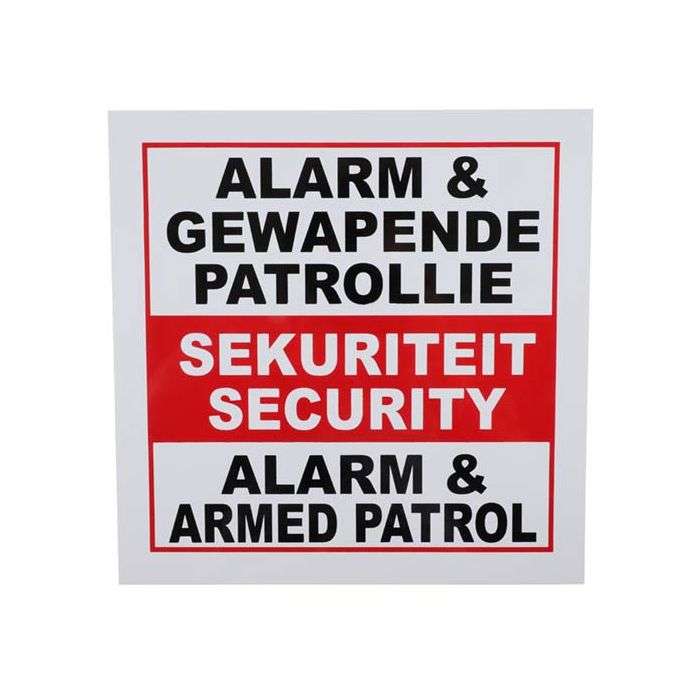 Plastic Security Sign 290 x 290mm