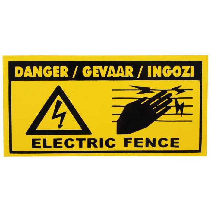 Warning Electric Fence Sign 200 x 100mm