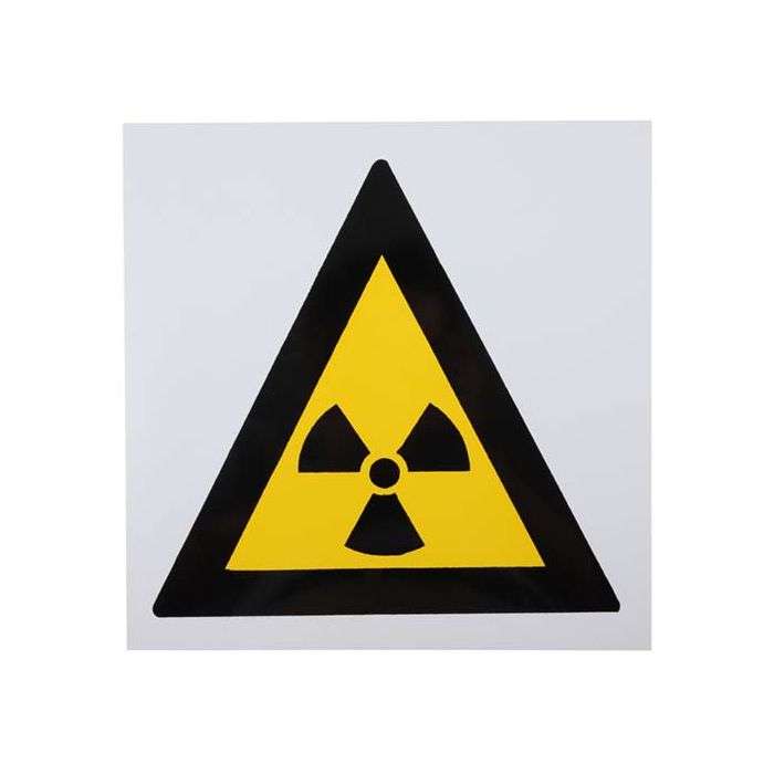 Plastic Warning Ionizing Radiation Sign 290 x 290mm