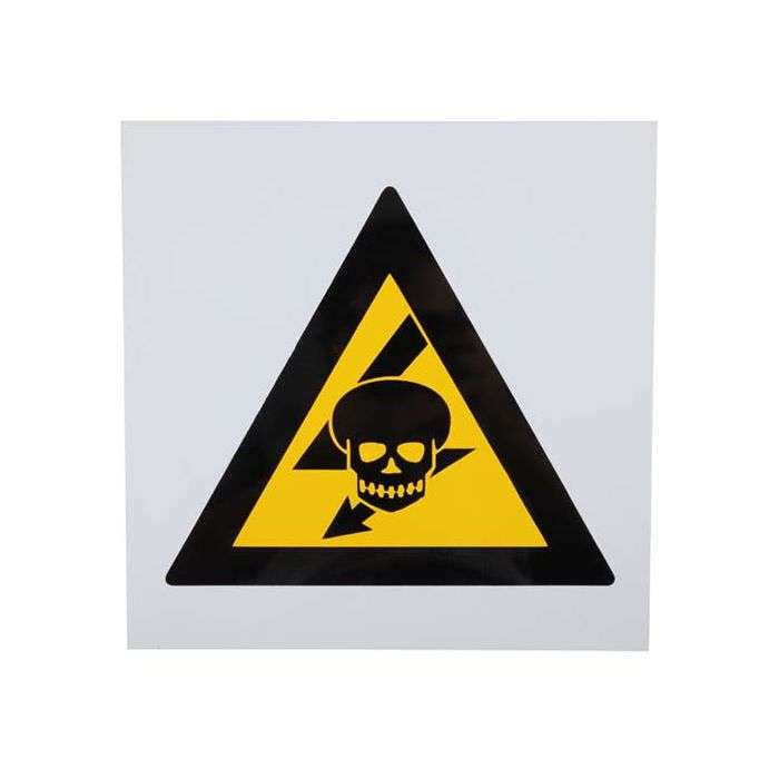 Plastic Live High-Voltage Warning Sign 290 x 290mm