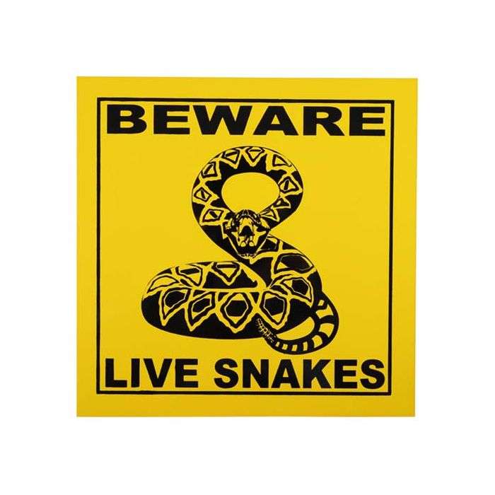 Plastic Live Snakes Warning Sign 290 x 290mm