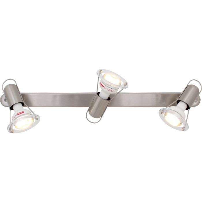Eurolux Satin Chrome 3-Light Bar Spotlight