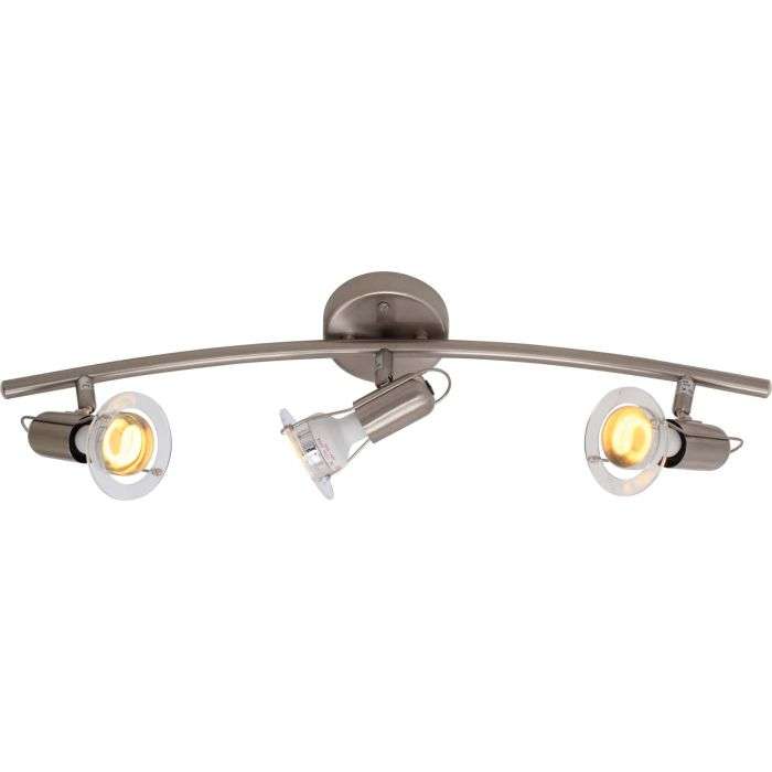 Eurolux Satin Chrome 3-Light Bow Spotlight