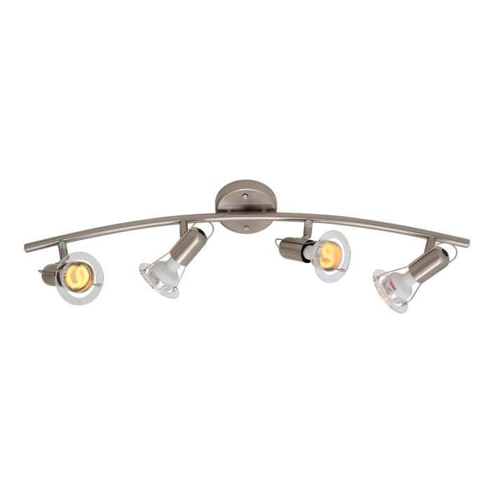 Eurolux Satin Chrome 4-Light Bow Spotlight