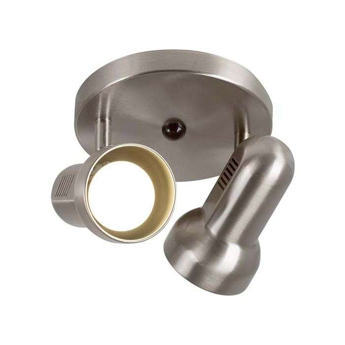 Eurolux Satin Chrome 2-Light Turbo Spotlight