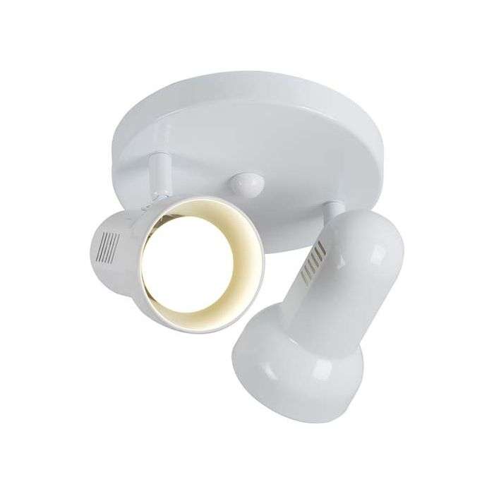 Eurolux White 2-Light Turbo Spotlight