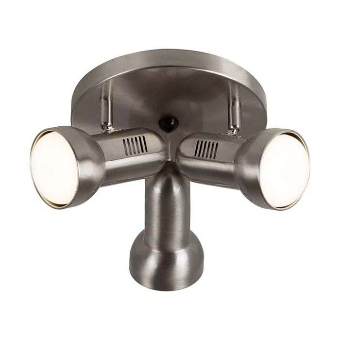 Eurolux Satin Chrome 3-Light Turbo Spotlight