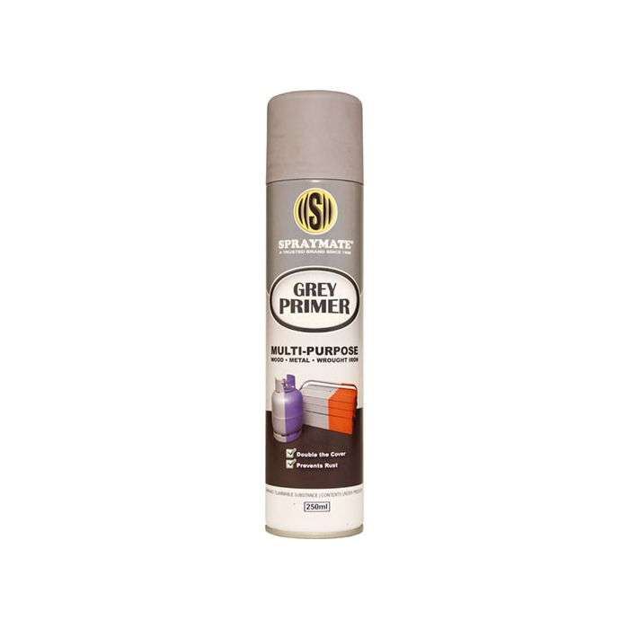 Spraymate Multi-Purpose Primer Spray Paint Grey 250ml