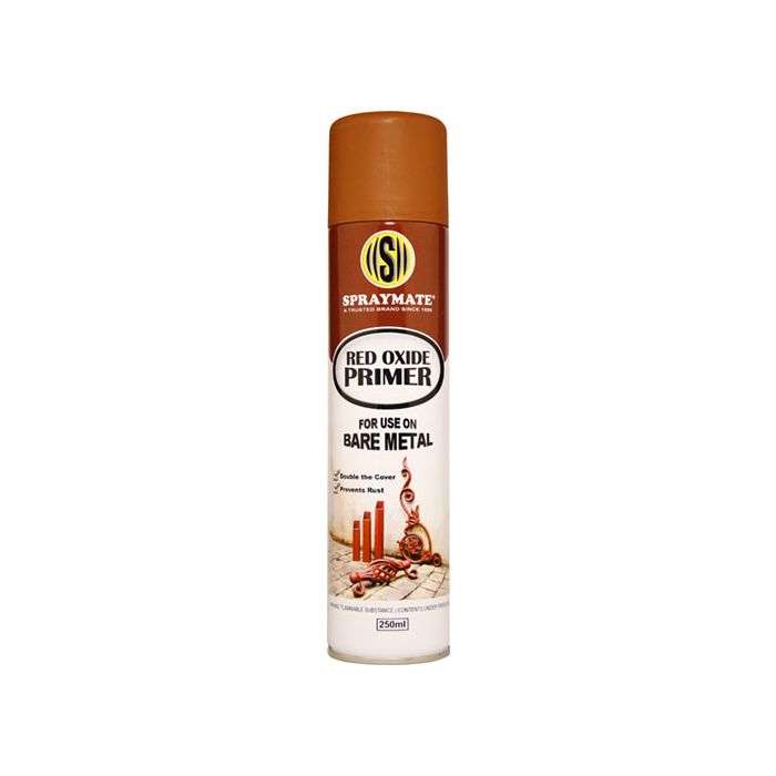 Spraymate Bare Metal Primer Spray Paint Red Oxide 250ml