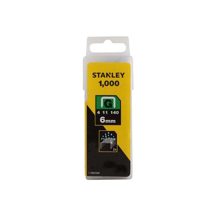 Stanley Heavy Duty G-Type Staples 6mm - 1000 Pack