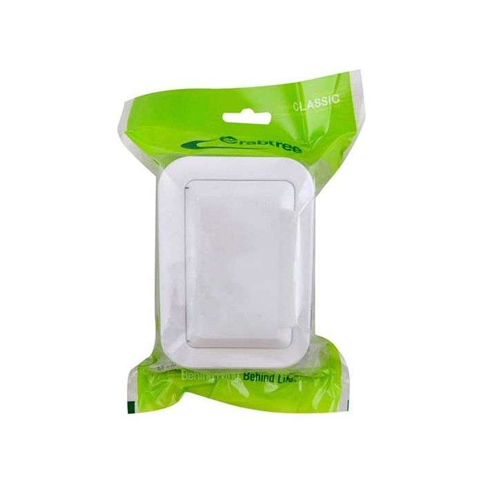 Crabtree Industrial White Weatherproof Single RSA Wall Socket