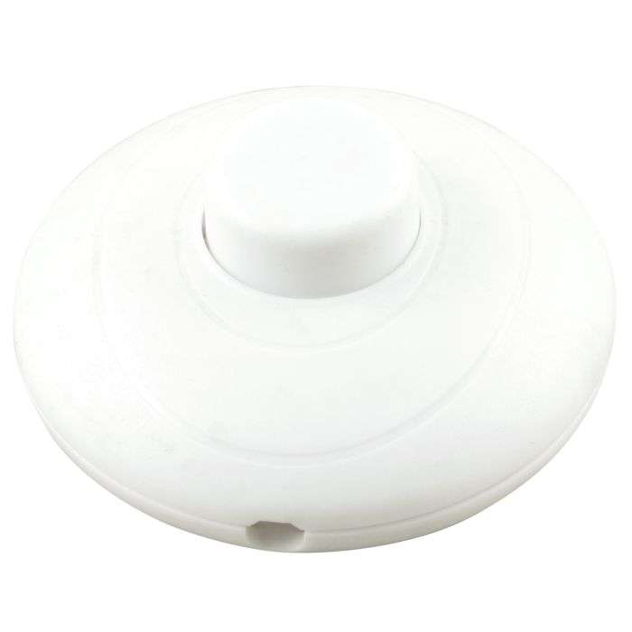 White Round Button Foot Switch