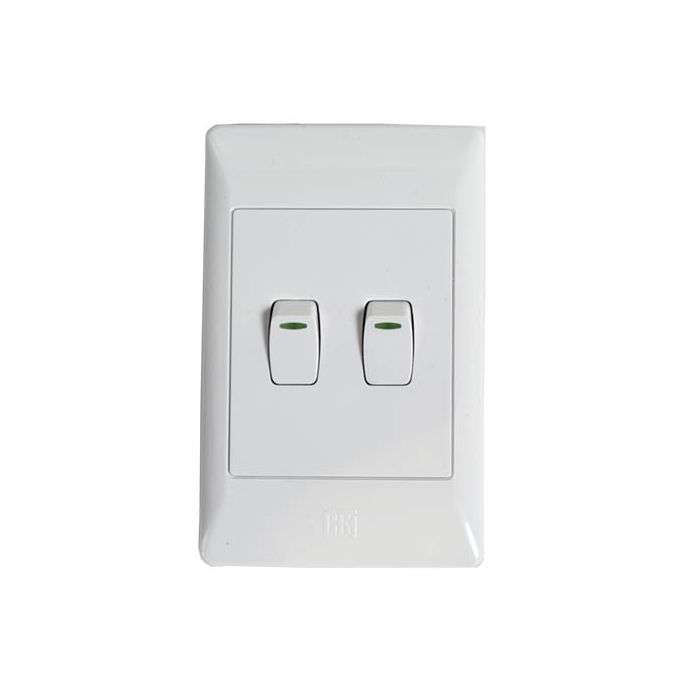 CBI White 2-Lever 1-Way Light Switch 2x4